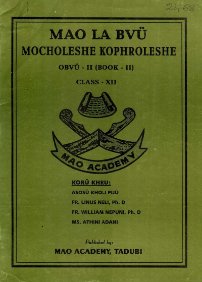 Mao La Bvu Mocholeshe Kophroleshe Obvu-II (Book-II) Class-XII