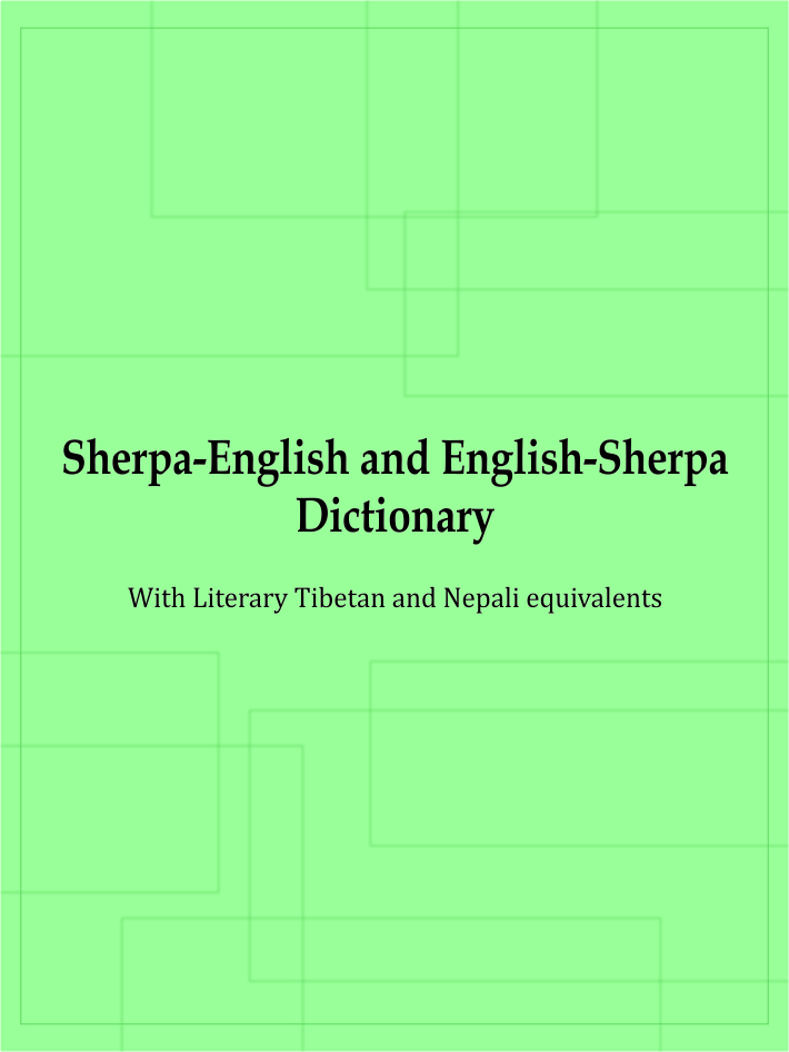 Sherpa-English and English-Sherpa Dictionary