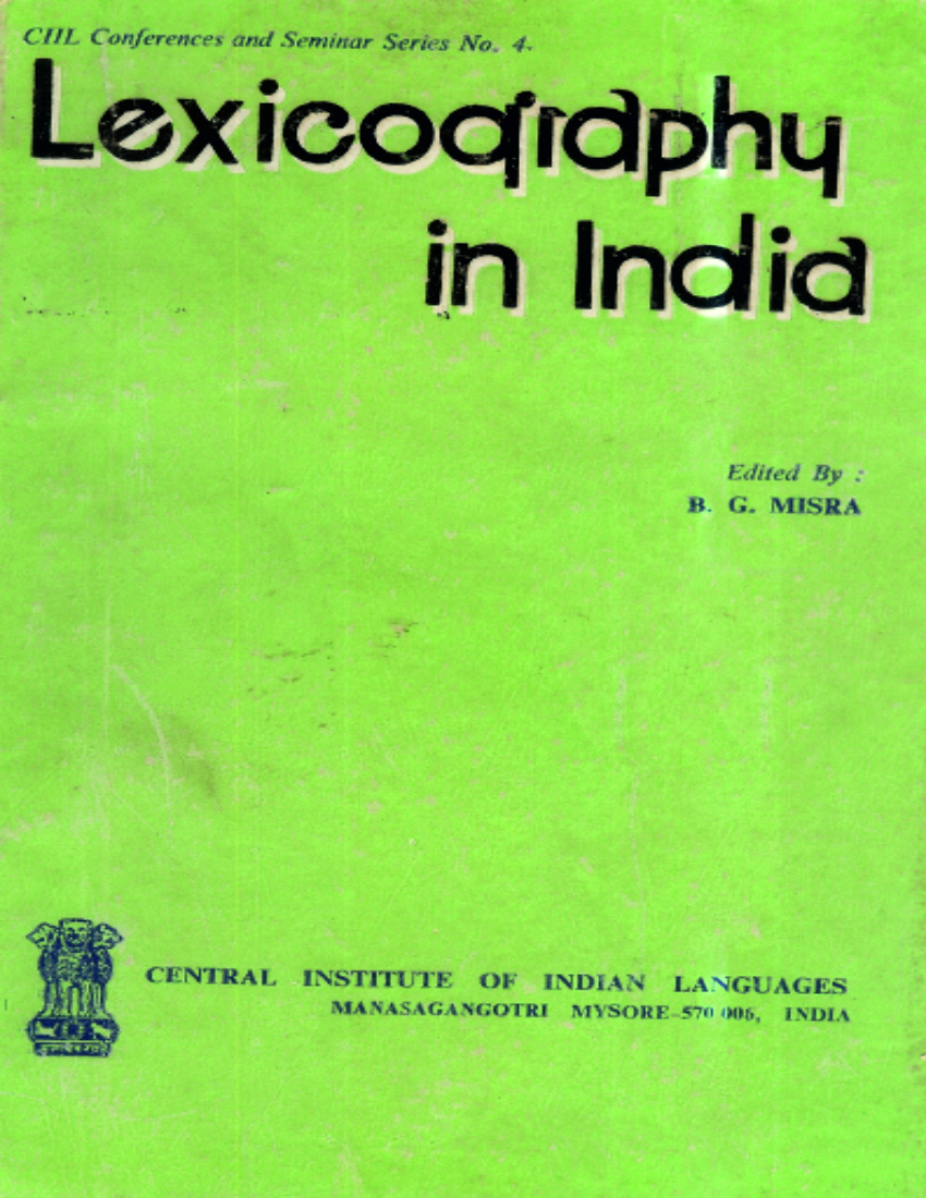 Lexicography in India