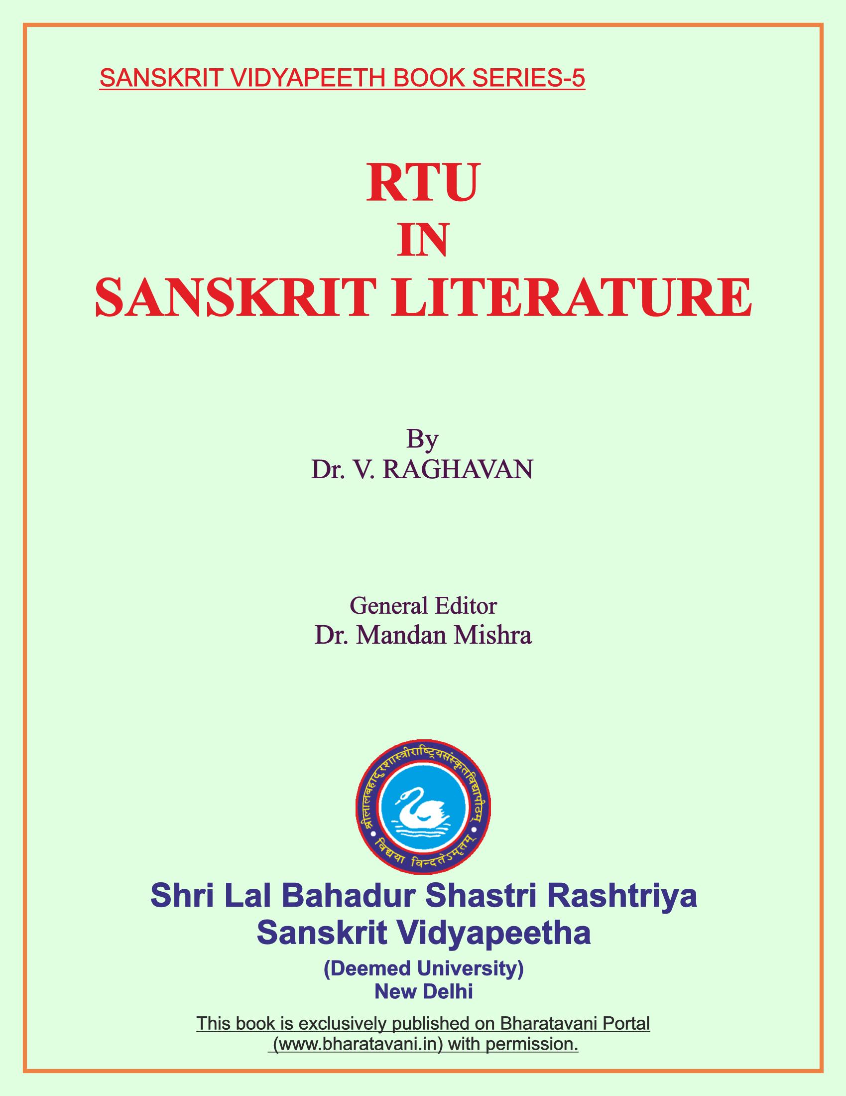 Rtu In Sanskrit Literature